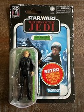 Star Wars 3.75 Retro Collection Luke Skywalker Jedi Knight Figure ROTJ New MOC