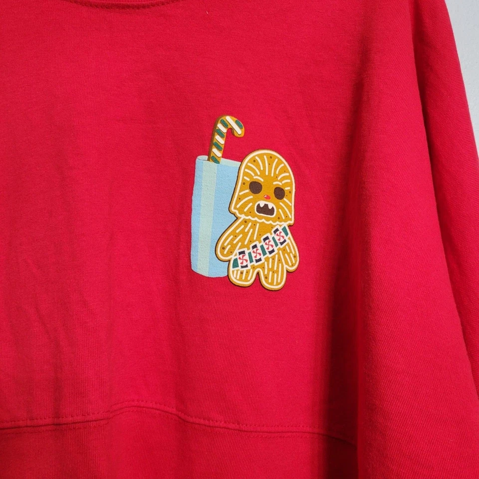 Camiseta Chewbacca Navidad Manga Larga Roja XXL Parques Disney Star Wars Spirit Foto 3 de 4