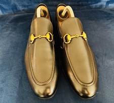Gucci Men's Jordaan US 7 Black Leather Horsebit Loafers