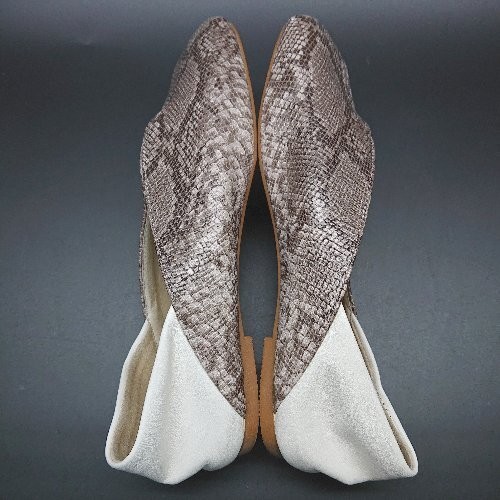 Oriental Traffic Square Toe Python Pattern Pumps … - image 5