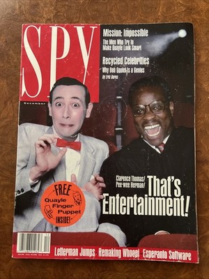 SPY Magazine December 1991 Pee-Wee Herman Clarence Thomas Vintage Ads 90s
