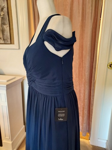 Lulus Maxi Dress Navy Blue Women's Size XL, Bridesmaid Gown - Picture 3 of 14