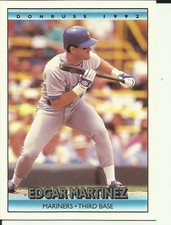 1992 DONRUSS Baseball Card #286 Edgar Martinez MARINERS