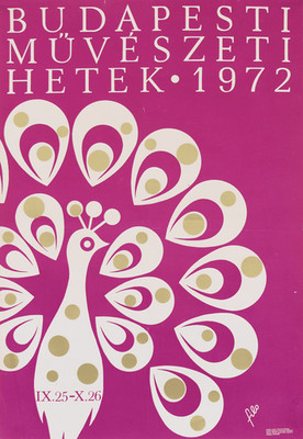 Original (1972) Ungarisches Werbeplakat | Budapester Kunstwoche