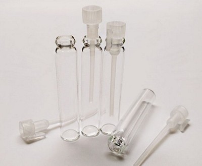 New 1ml 50pcs Small Empty Glass Pefume/Essential Oil Sample Vial Storage Bottle
