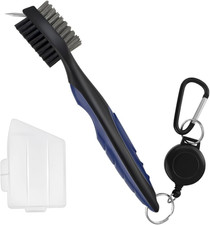 Golf Club Brush and Groove Cleaner Retractable Zip-Line Golf Cleaning Tool Golf