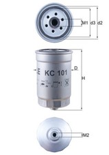 MAHLE Kraftstofffilter KC 101 Anschraubfilter für KIA HYUNDAI SORENTO RIO JC JB