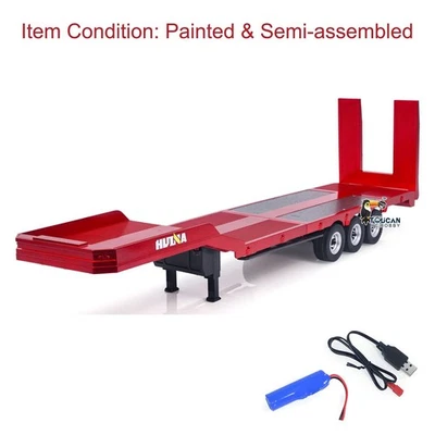 1:18 3Axle Semi Trailer Flatbed 1502 for RC Tractor Truck HUINA 1501 Car Parts - Image 1 of 4