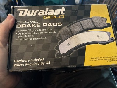 Premium Ceramic Disc Brake Pads-Duralast Gold DG1737-includes hardware (NEW)
