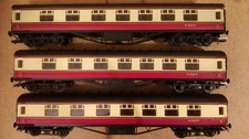 Rake of 3 - OO Gauge BR Ex-LMS Stanier Coaches for Hornby train set 