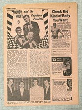Original 1958 Buddy Holly magazine page - No LP EP 45 Advertisement