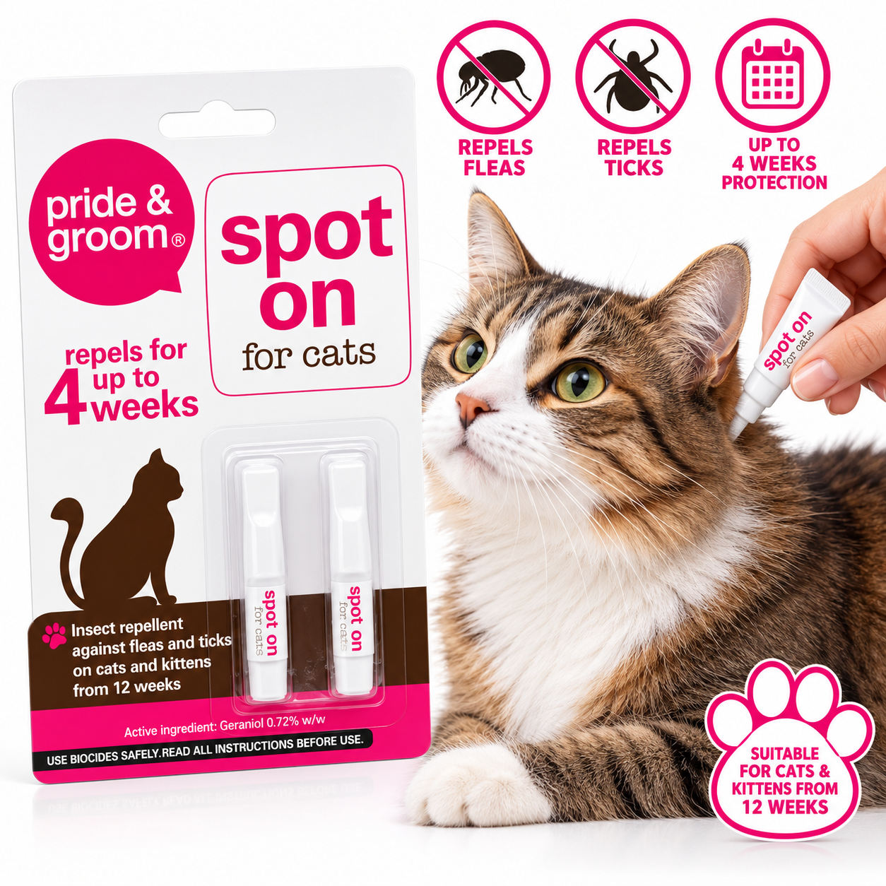 Cat Kitten Spot On Drops Insect Flea Tick Repellent Repel Medicine Treatment - Image 9
