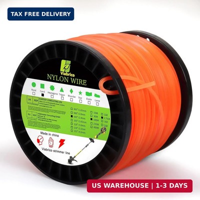 Viabrico .095'' Weed Eater String, Square Orange Heavy Duty String Trimmer Line, 