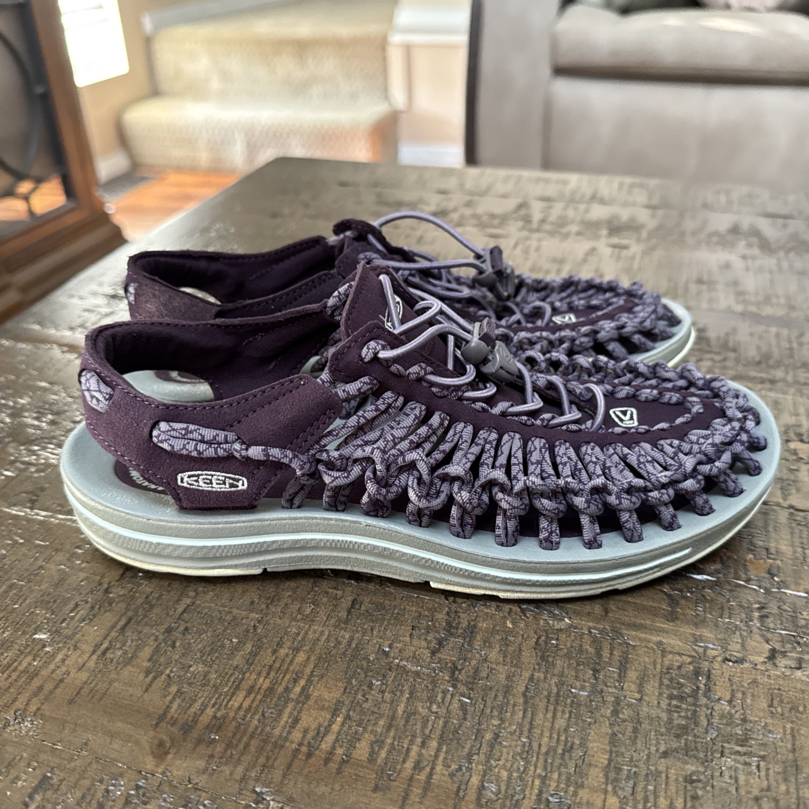 Sandali donna KEEN Uneek viola taglia 8 scarpe da acqua escursionismo sandali elasticizzati