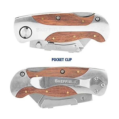 Cuchillo utilitario Sheffield 12115 Premium plegable con bloqueo trasero Foto 3 de 4