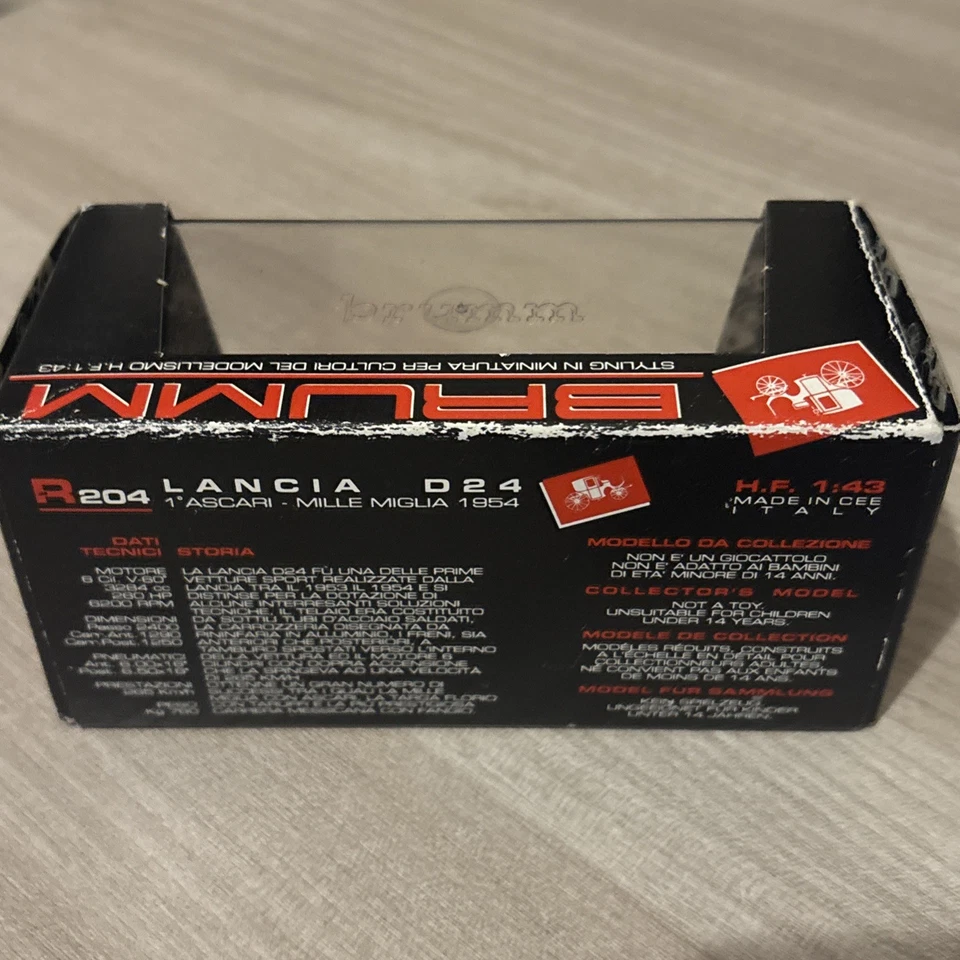 Lancia D24 Winner Mille Miglia 1954 #602 A. Ascari - 1/43 Brumm R204 - Immagine 3 di 4