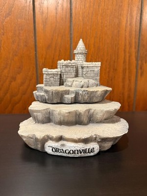 Dragonville Castle Figurine Resin, Mini World Giftcraft Plystone Dragons
