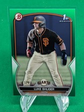 Luke Shliger /99 2023 Bowman Draft 1st Green #BD-47 Giants