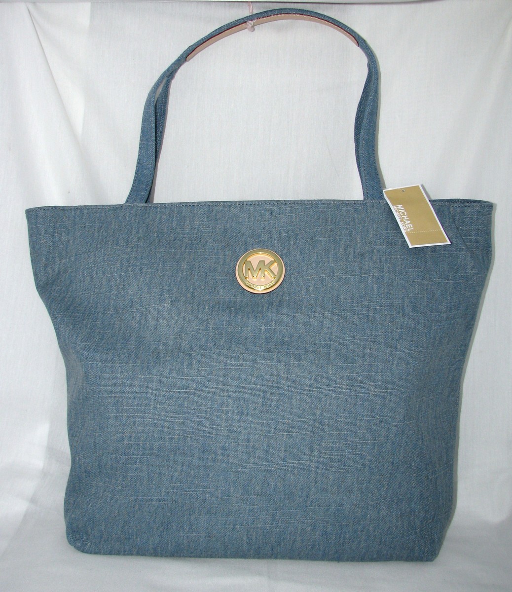 MICHAEL KORS ライトブルー トートバッグ Michael Kors マイケルコース ロゴ トートバッグ レザー