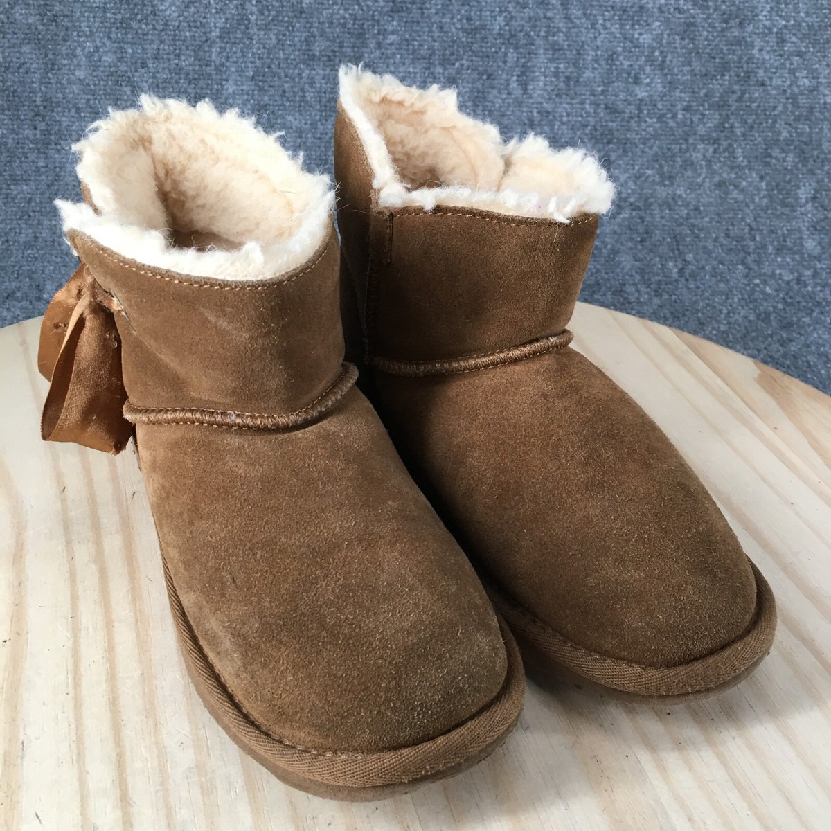 Take 50% OFF-BearPaw Warm Brown Kids Winter Boots with Faux Fur Lining, Sz-12 UQJfacai Girls Boys Snow Boots Kids Warm Fleece Cozy Winter  main image 2