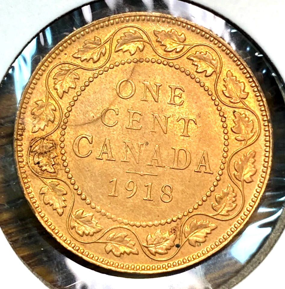 1918 Canada One Cent Choice Uncirculated Full Red CHN - Image 2 of 2