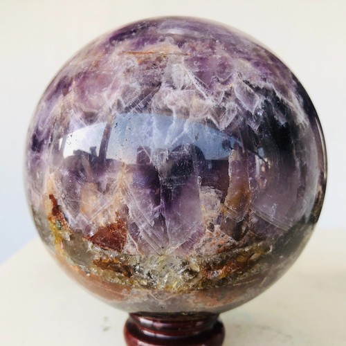 1826g Natural Fantasy Amethyst Quartz Crystal Sphere Mineral Healing AG119