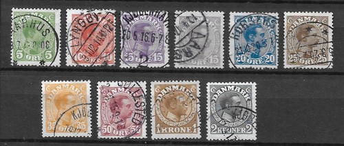 Dänemark König Chr. 10 gestempelt