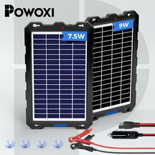 Powoxi 7.5w 9w Solar Battery Trickle Charger - 12v Solar Panel Trickle Charging