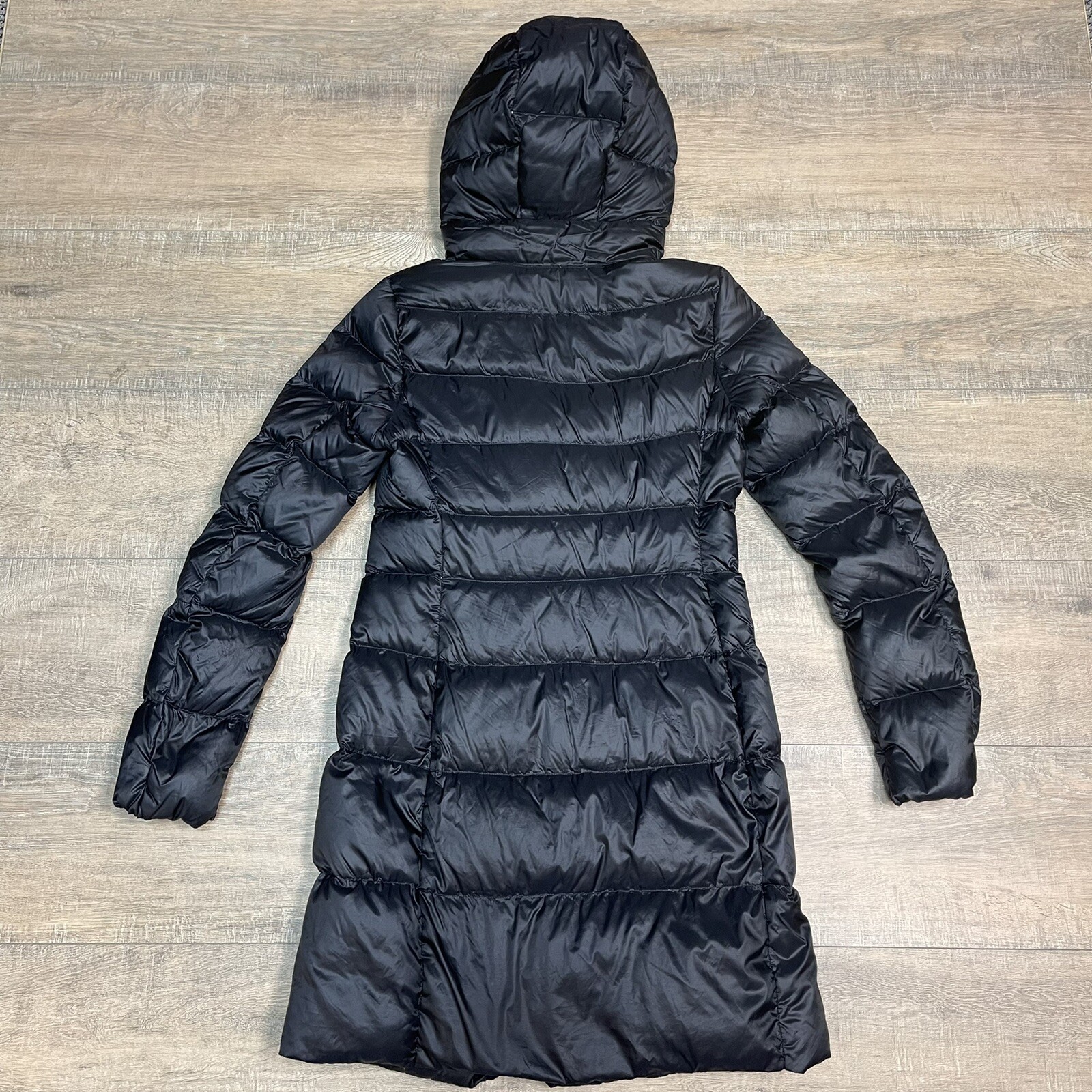 Womens Uniqlo Packable Ultra Light Down Puffer Long H… Gem