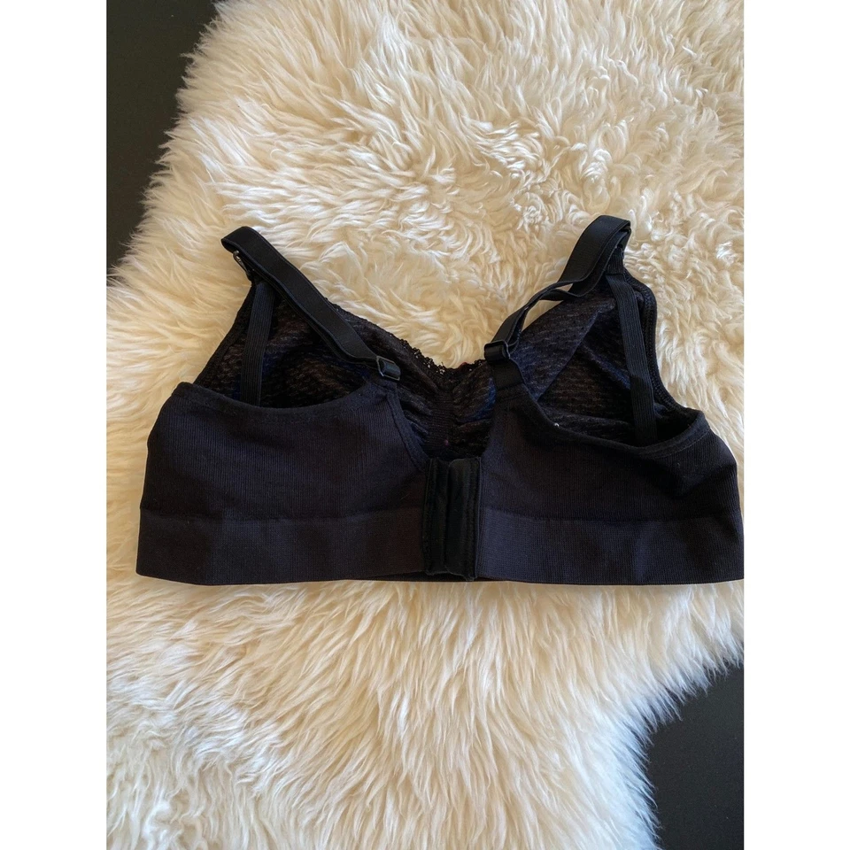 Sujetador de maternidad de enfermería elástico sin costuras Anita talla pequeña punto negro 5097 Foto 2 de 4