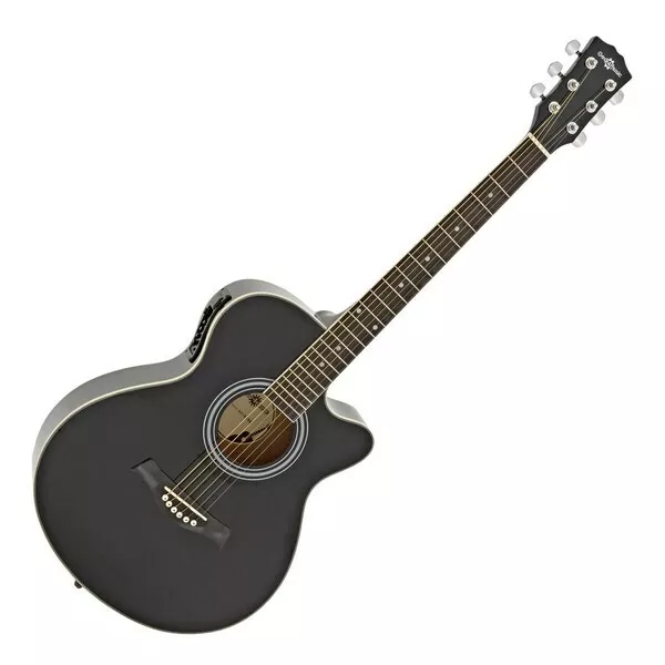 Single Cutaway Electro Acoustic Guitar by Gear4music Black eBay