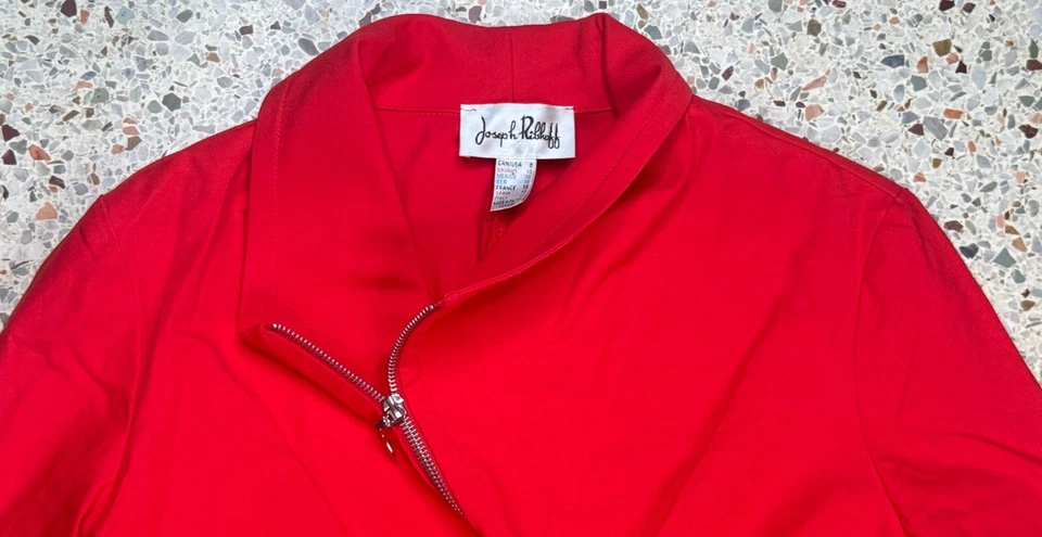 Joseph Ripkoff Women's Full Zip Ruffled Long Sleeve Cuffed Sleeve Jacket Size 8 - Image 2 of 4