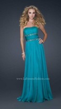 La Femme 17264 Peacock Teal  Stunning Gala Gown Dress sz 6 FLASH SALE! NWT