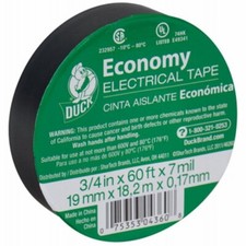 Kaczka 299006 3/4" x 60' ekonomiczna czarna winylowa taśma elektryczna