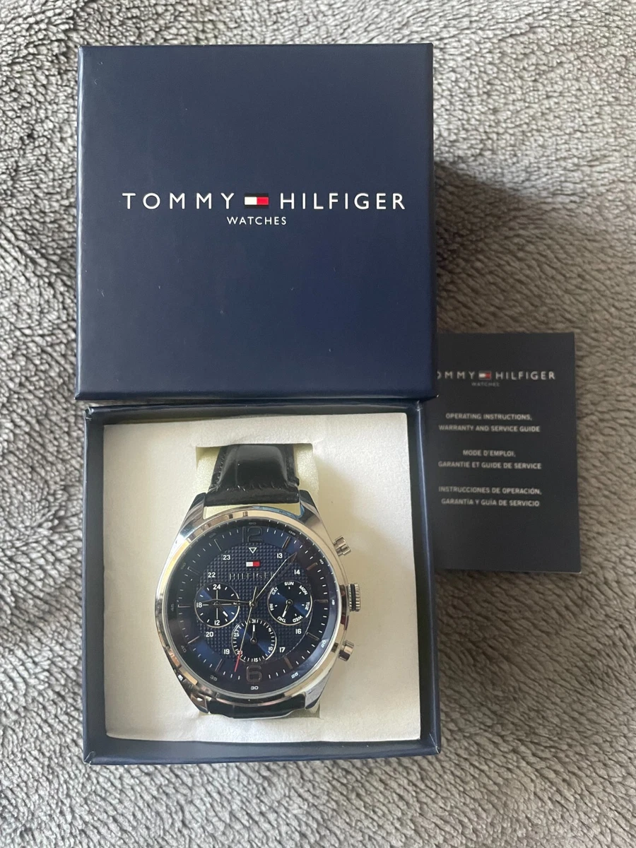 tommy hilfiger sophisticated sport analog display black quartz watch