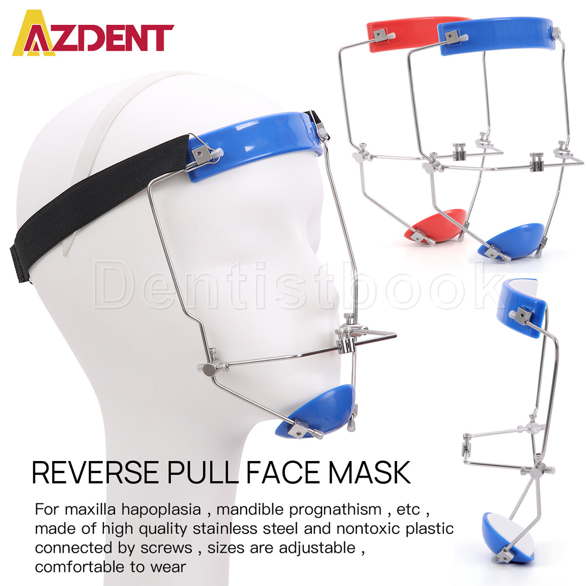 Dental Orthodontic Mask Forward Pull Headgear with Double Lever