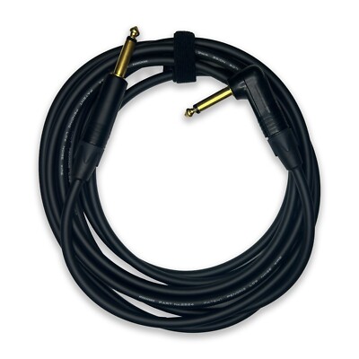 Mogami 2524 Guitar/Instrument Cable 4 ft   Neutrik NP2X B Gold Plugs  Handmade