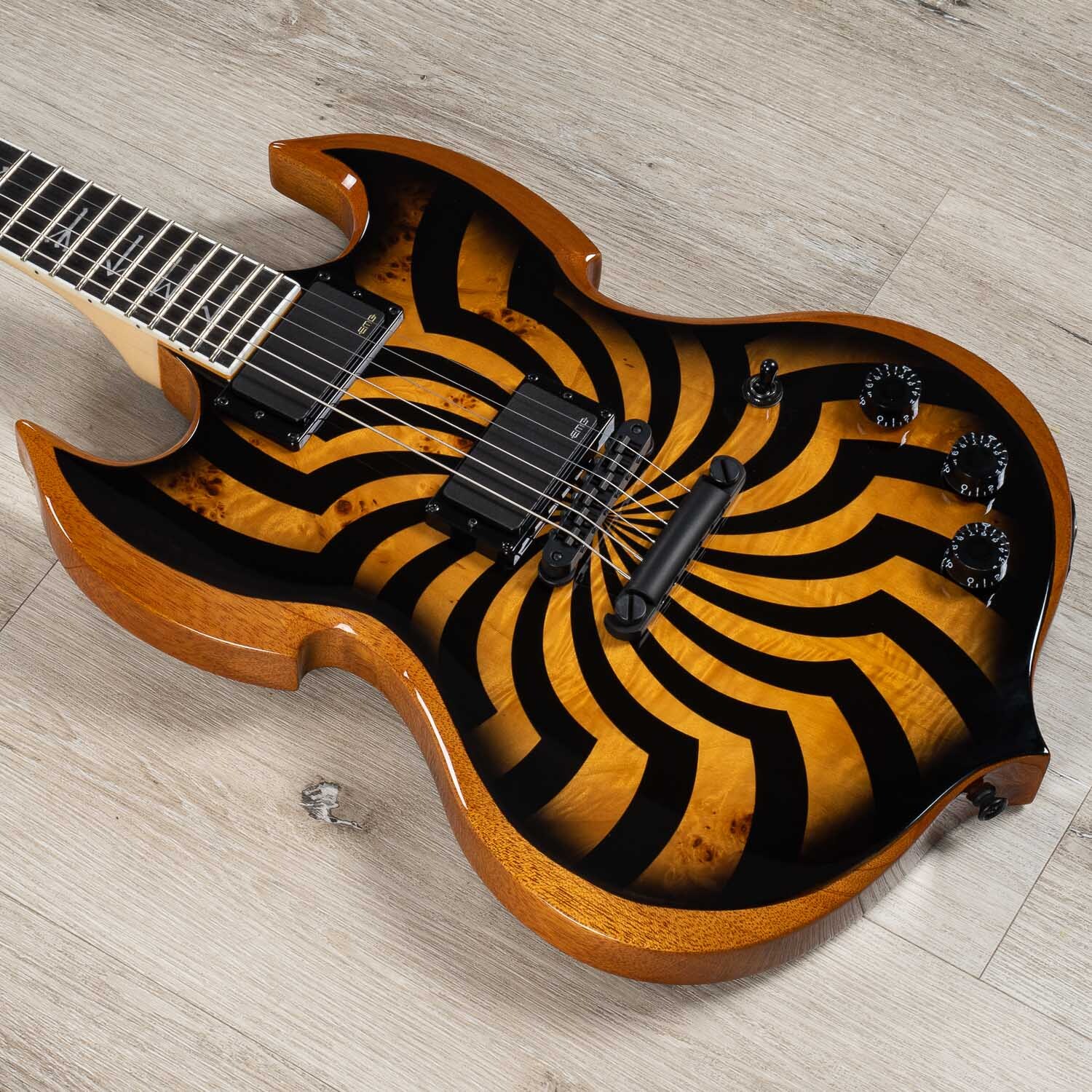 Wylde Audio Barbarian Buzzsaw Guitar, Ebony Fretboard, Buzzsaw Charcoal