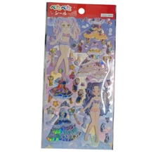 Daiso Dress-up sticker kawaii girls anime fashion Coordination stickers new 0843