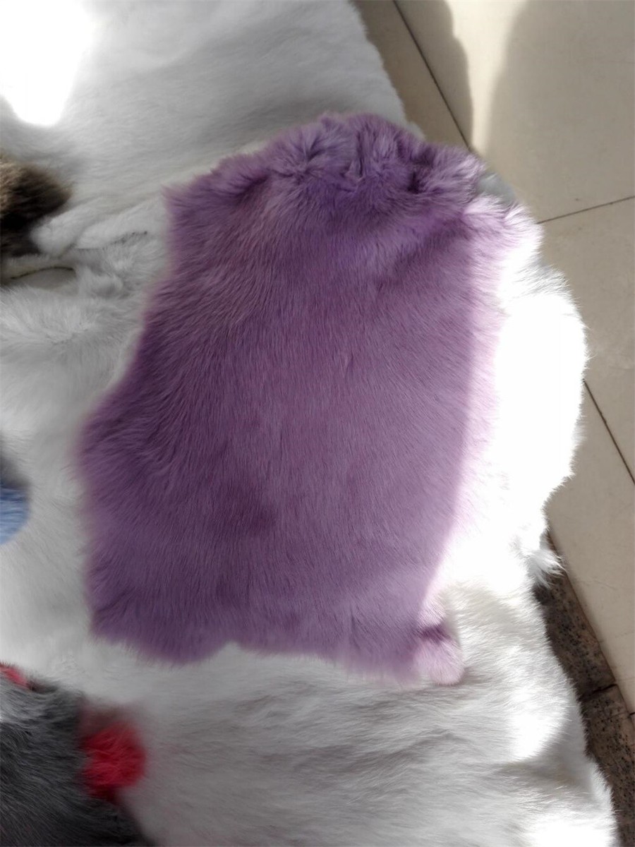 5 Natural Rabbit Fur Pelts: Soft Craft Grade Hides (40x30cm