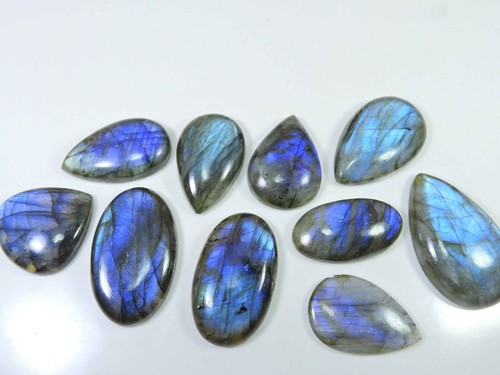 PIERRE PLATE LABRADORITE VIOLETTE MADAGASCAR AA 30 À 50MM (LOT 200G