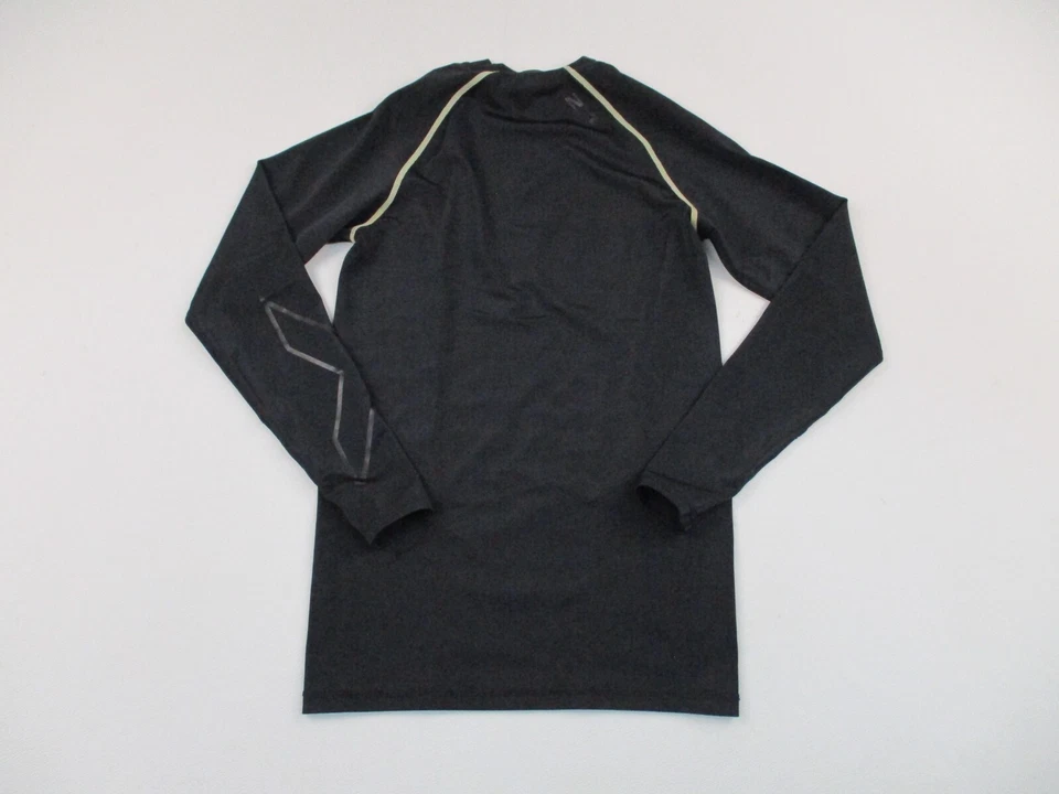 Camisa 2XU Para Hombre Talla Pequeña Negra Manga Larga Compresión Correr Atlética Foto 2 de 4