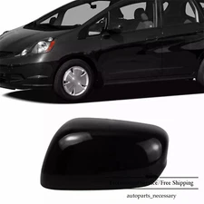 Left Black Driver Side Car Rearview Mirror Cap Cover for Honda Fit/Jazz 2009-13