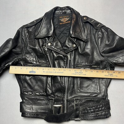 Vintage 50s Harley Davidson Leather Motorcycle Jacket Studded Buco