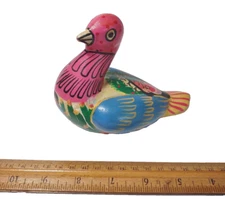 Vintage Mexican Tonala Handcrafted Pottery Folk Art Bird *4.5"