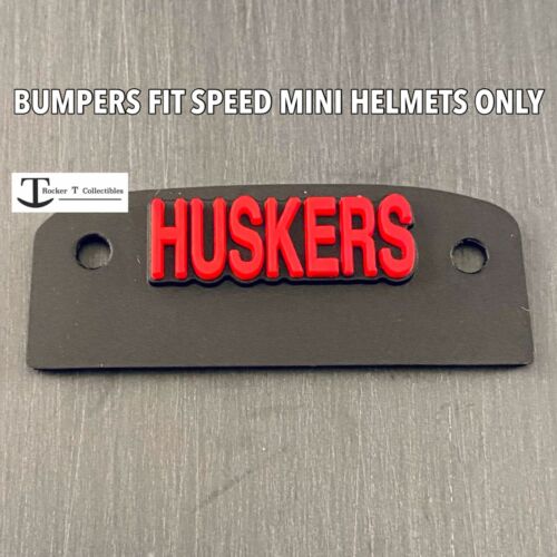 Nebraska Cornhuskers Huskers Black Riddell Speed Mini Helmet 3D Front Bumper - Picture 1 of 1