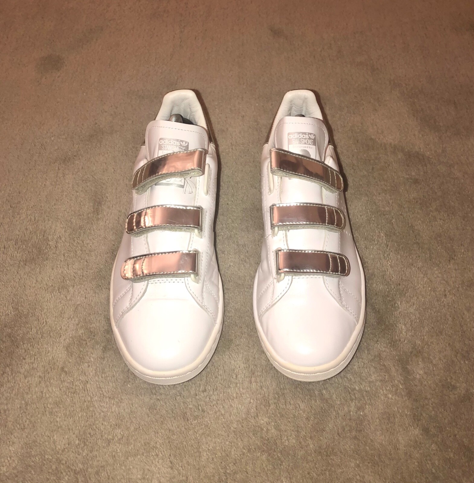 Rare Limited Edition Adidas Stan Smith x RAF Simons Strap Trainers Size UK 6 image 2