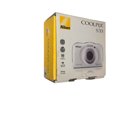 Nikon COOLPIX S33 13.2MP Digital Camera - White for sale online | eBay
