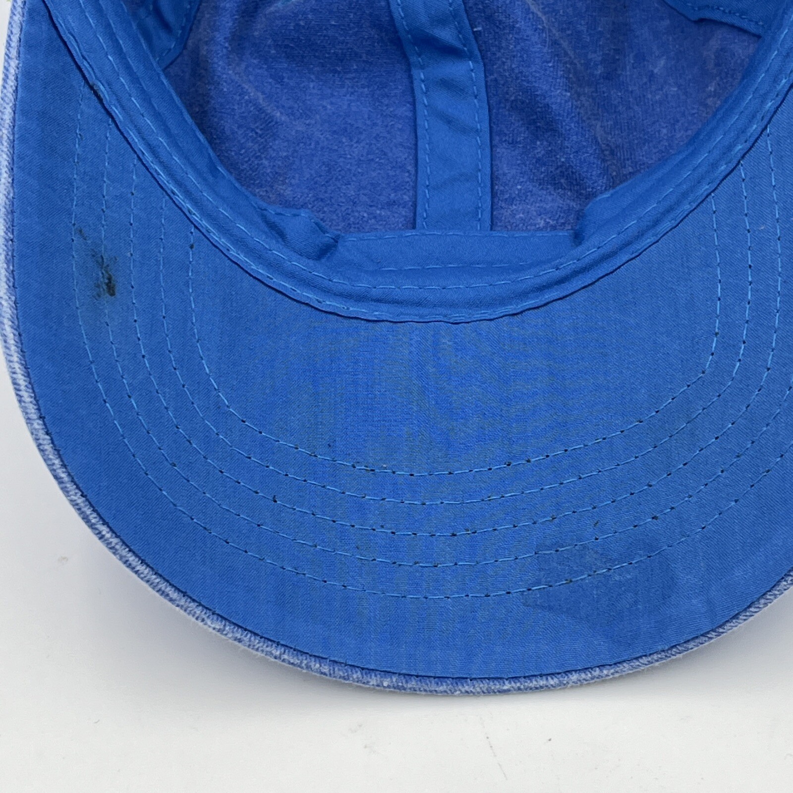 Vintage Solid Blue Cotton Unstructured Baseball C… - image 7