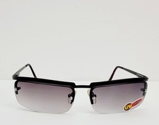 Luxury Sunglasses Polarized Lenses W/ Spring Hinges Black Metal Half Frames